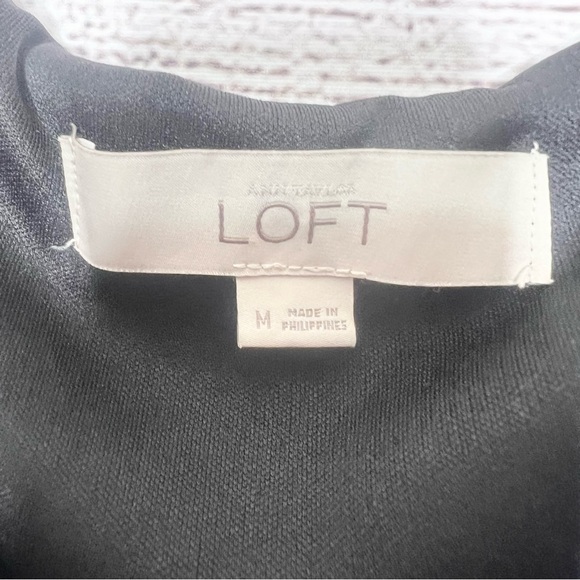 LOFT Black & Gray Zebra Print Sleeveless Cowl Neck Dress Size Medium - Picture 5 of 8